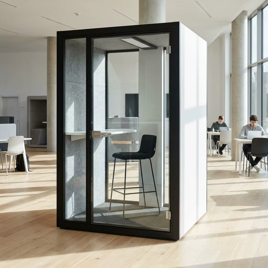 MobileX MP1+ phone booth in an open office