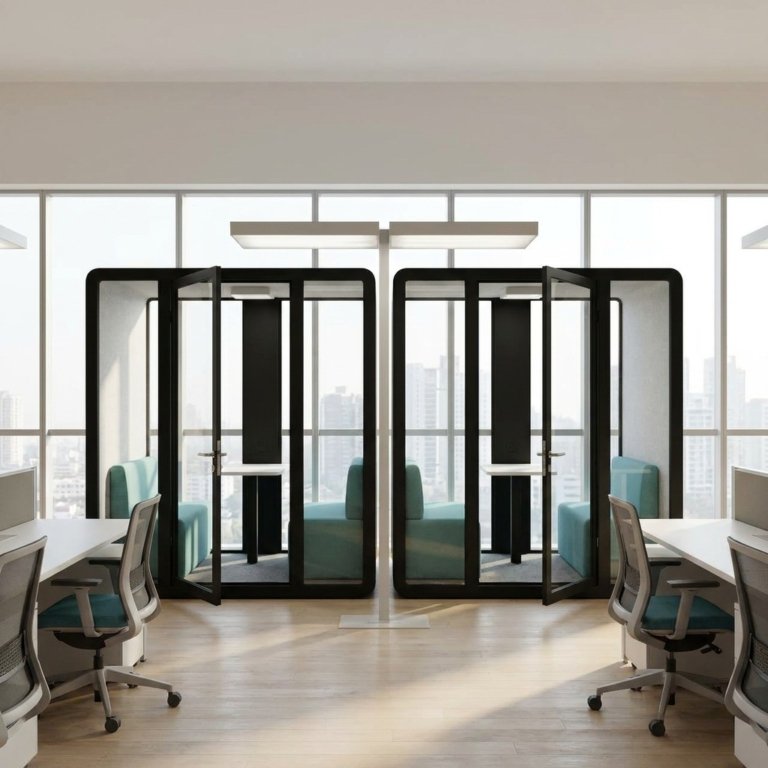 Office Pod Against a Wall or Freestanding? Check Access, Connections and the Door