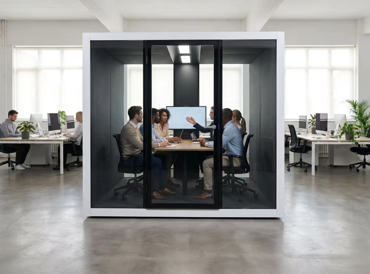 MobileX MP3 four-person meeting booth for team meetings