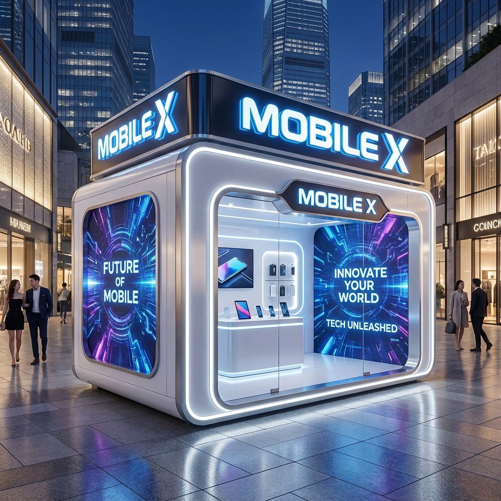 Outdoor tech retail kiosk