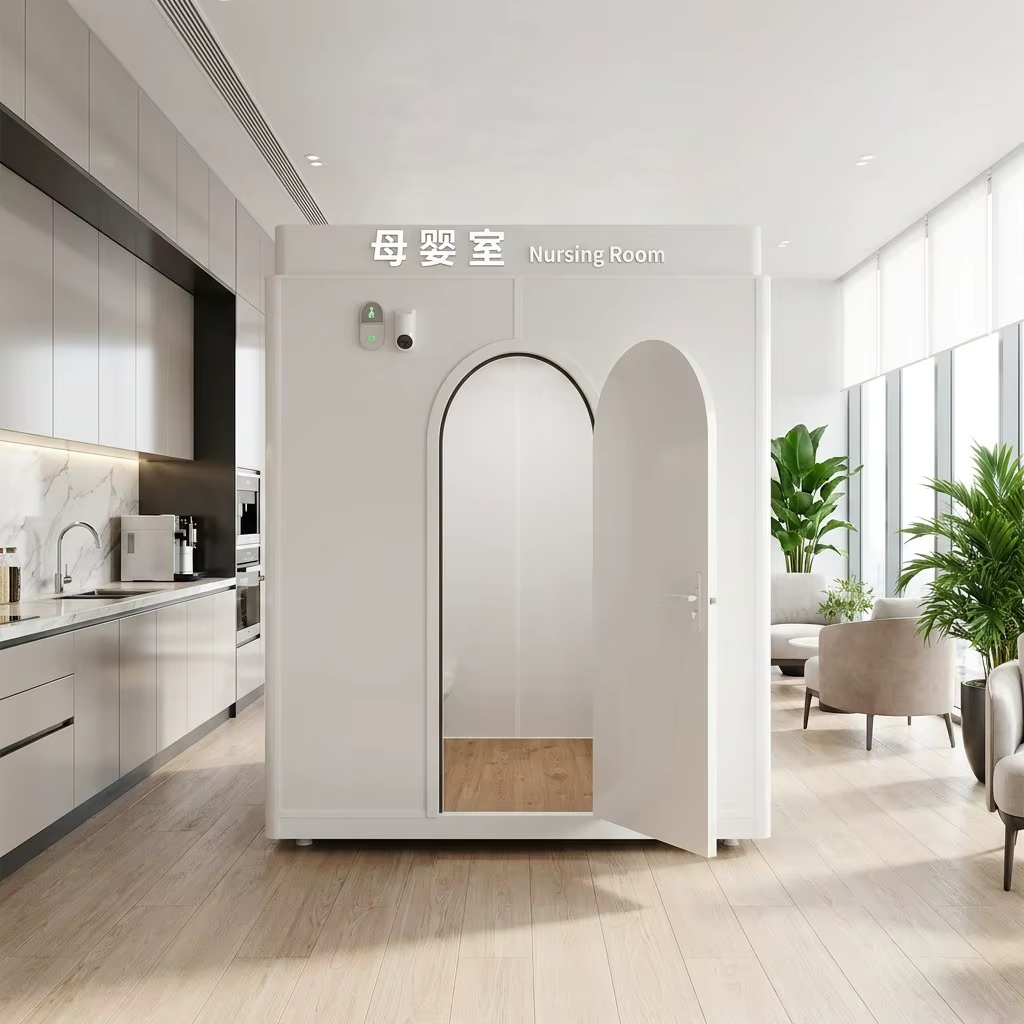MobileX POD lactation pod in a public interior
